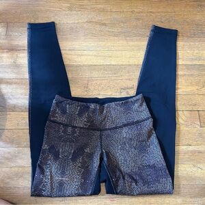 Black and Gold Patterned Lululemon Wunder unders